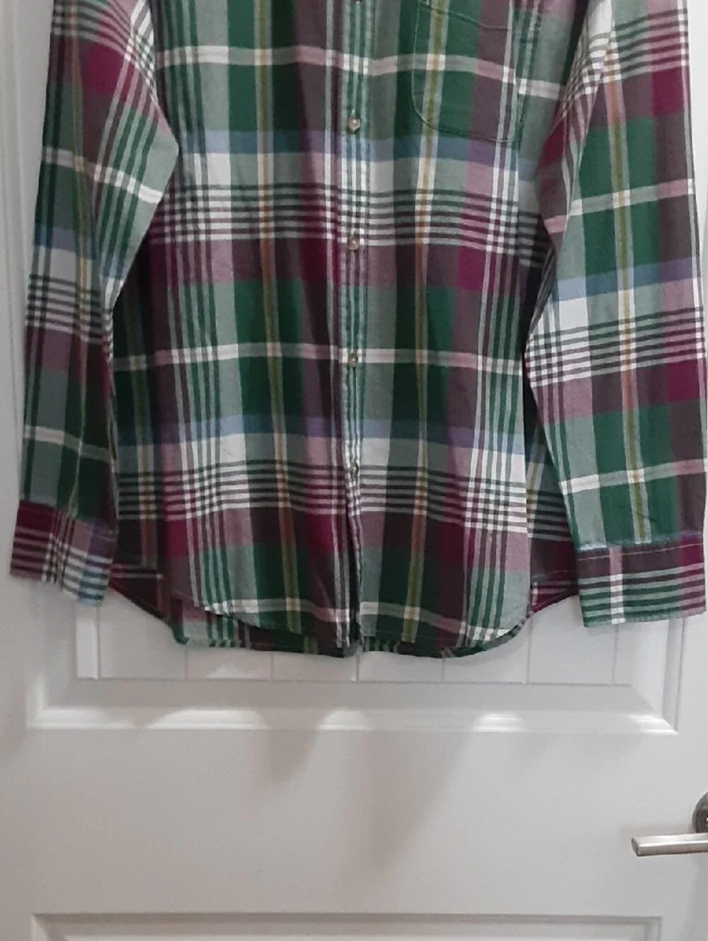J. Crew Men's Classic Indian Madras Plaid Button-Down Shirt - Medium